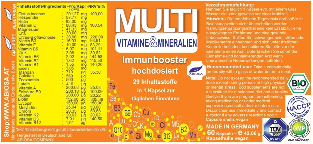 Multivitamin & Mineralien booster hochdosiert